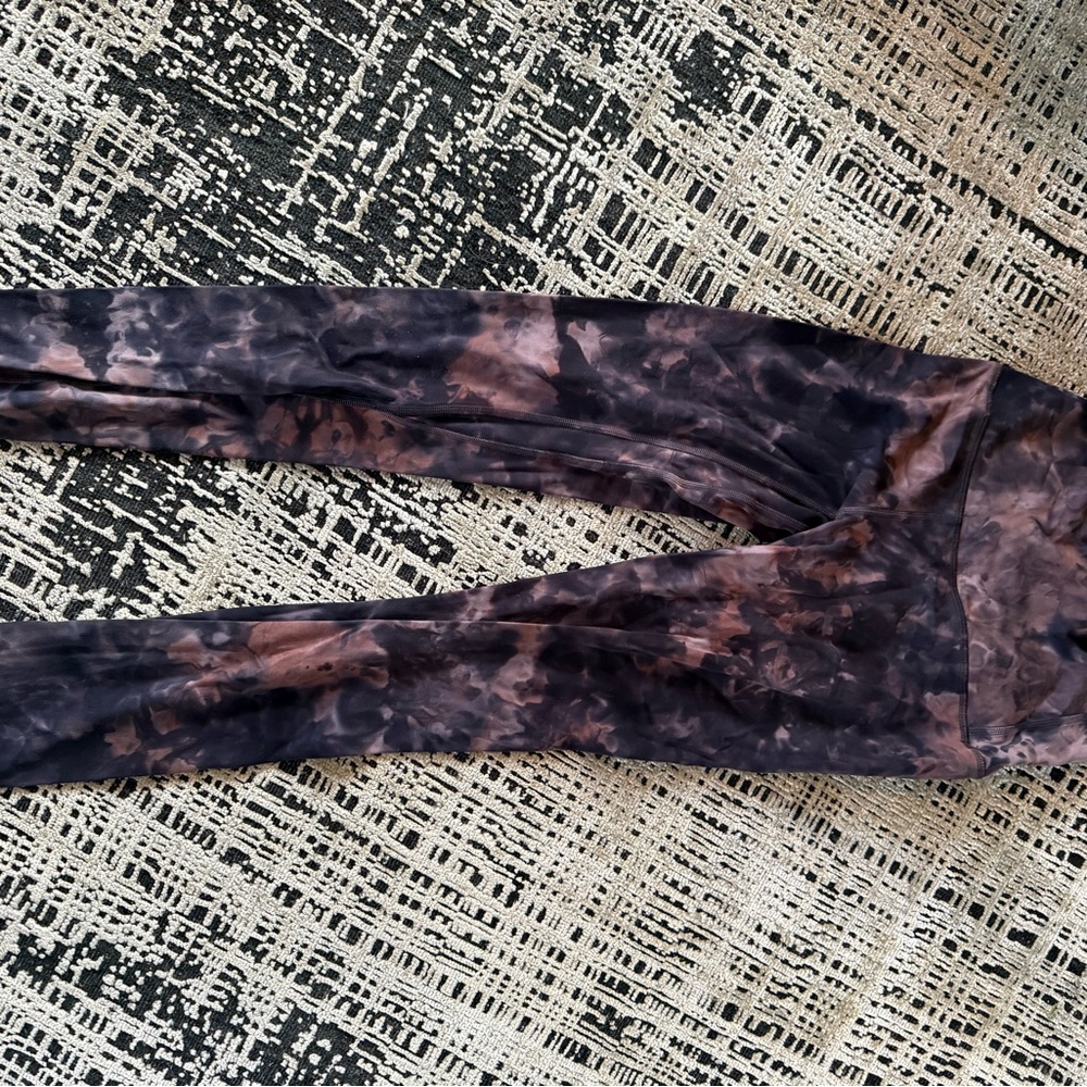 Lululemon Athletica Tie-Dye Leggings - Black and Pink
